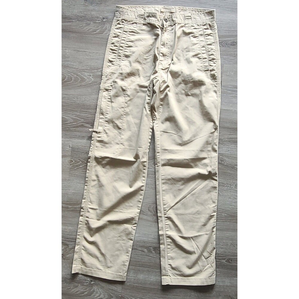 LL Bean Cargo Pants Men Tan Khaki Classic Fit Beige 32x34